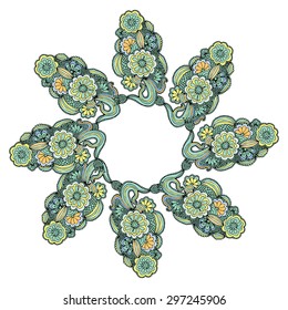 Embroidery floral design - Embroidery circle pattern
