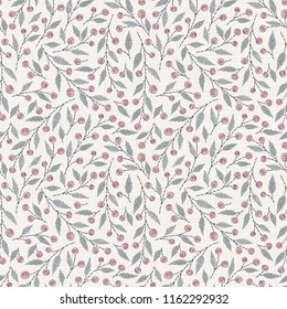 Embroidery floral seamless pattern on linen cloth texture  for textile, home decor, fashion, fabric.  stitches imitation  