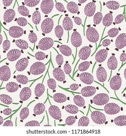 Embroidery floral seamless pattern on linen cloth texture  for textile, home decor, fashion, fabric.  stitches imitation  