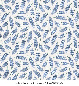 Embroidery floral seamless pattern on linen cloth texture  for textile, home decor, fashion, fabric.  stitches imitation  
