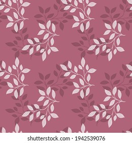 Embroidery floral seamless pattern on linen cloth texture for textile, home decor, fashion, fabric. Stitches imitation