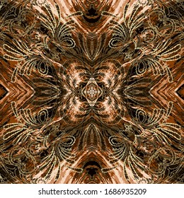 Vector floral de bordado sin fisuras. Borroso fondo abstracto y moderno. Repita el fondo sucio. Grunge una textura interminable. Flores antiguas de tapicería, líneas de coser. Ornamentos bordados.