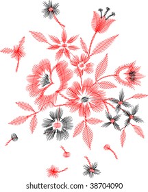 embroidery flower