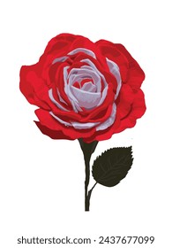 Vector de flor de bordado, vector de diseño de flor 