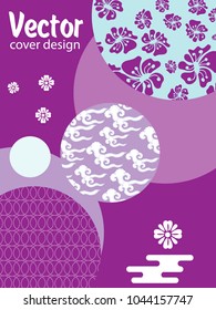 Embroidery. Flowers in a Decorative Style. Vector illustration.