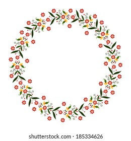 Embroidery Flowers Labels