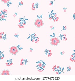 embroidery flowers pattern graphic design