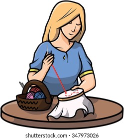 Embroidery girl