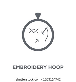 Embroidery hoop icon. Embroidery hoop design concept from Sew collection. Simple element vector illustration on white background.
