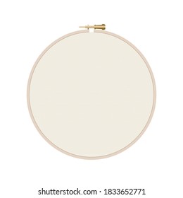 Embroidery Hoop, Needle Felting Kit, Craft Sewing Hobby, Needle and Sewing Kit, Embroidery Template, Cross Stitching Kit, Vector Illustration Background