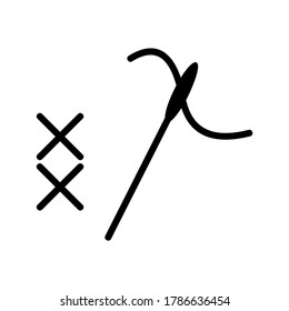 Embroidery icon or logo isolated sign symbol vector illustration - high quality black style vector icons
