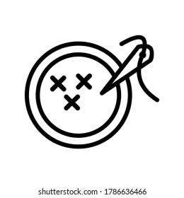 Embroidery icon or logo isolated sign symbol vector illustration - high quality black style vector icons
