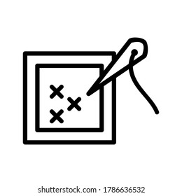 Embroidery icon or logo isolated sign symbol vector illustration - high quality black style vector icons
