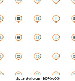 embroidery icon pattern seamless isolated on white background. Editable flat embroidery icon. embroidery icon pattern for web and mobile.