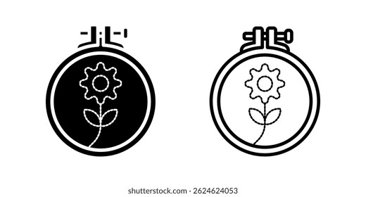 Sticksymbolsatz. Flache Illustration von Vektorsymbol auf weißem Hintergrund