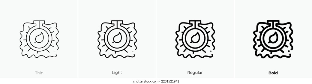 embroidery icon. Thin, Light Regular And Bold style design isolated on white background