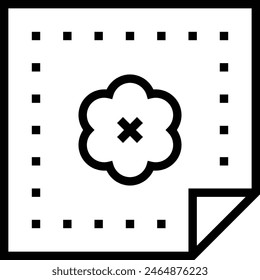 embroidery icon. Thin linear style design isolated on white background