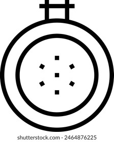 embroidery icon. Thin linear style design isolated on white background