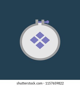 Embroidery icon vector