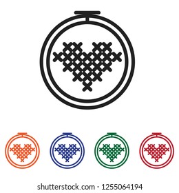 Embroidery icon vector