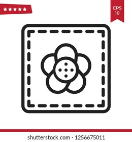 Embroidery icon vector