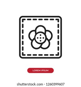 Embroidery icon vector