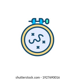 Embroidery icon in vector. Logotype