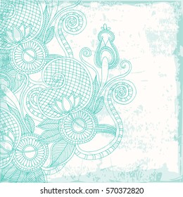 Embroidery illustration pattern - Embroidery paisley bandanna template. Ornamental paisley bandanna. Original design suitable for carpet, pillow, scarf, cushion..