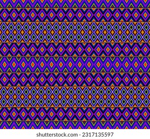 Embroidery indian aztec fabric pattern vector illustration design for fabric, mat, carpet, scarf, wrapping paper, tile and more