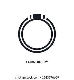 embroidery isolated icon. simple element illustration from sew concept icons. embroidery editable logo sign symbol design on white background. can be use for web and mobile