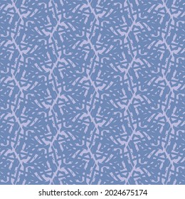 Embroidery made of interlaced lines. Blue wallpaper texture.