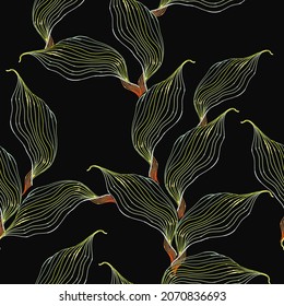 Embroidery meadow herbs seamless pattern. Summer floral art. Fashion botanical template for clothes, tapestry, t-shirt design
