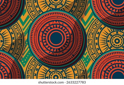 Patrón africano y patrón africano de Batik Patrón indio y africano Batik estilo vintage súper impresión de cera Batik Patrón tradicional sin costuras ankara sarong para textiles, decoración 