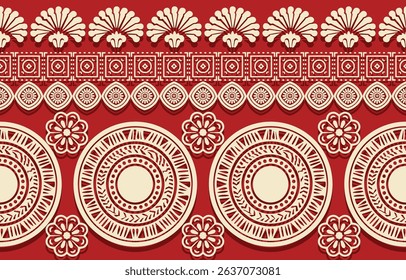 Embroidery Motif African pattern and Batik african pattern. indian and african pattern batik vintage style super wax print batik traditional seamless pattern ankara sarong for textile,decoration 