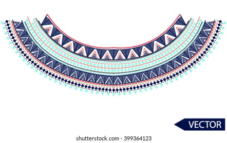 embroidery neck line ethnic graphic designs