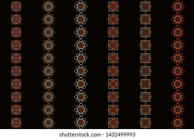 Embroidery needlework. Vector illustration. Clothes traditional ornament