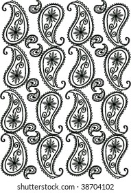 embroidery paisley seamless pattern