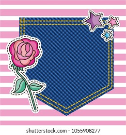 embroidery patch denim