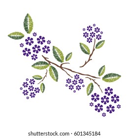 Embroidery patch vintage flowers,vector illustration background.Pattern of peonies,isolated on white.Ethnic neckline flower,fashion wearing.For clothes,print,t-shirt,apparel and web site
