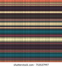 Embroidery Pattern. Ethnic Vector Seamless Background. Traditional Vintage Sailor Stripes Summer Pattern. Stitched Embroidery Pattern. Boho Hipster Background, Tribal Art Funky Seamless Sailor Stripes