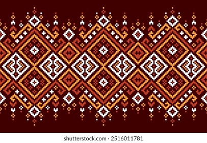 Stickmuster geometrisches Design. Ethnische Zugehörigkeit. Design von Retro-, geometrischen, Tapeten, Grafik, Indianer, Stoff, bunt, Ornament, afrikanische und Stoffdruck Geschäft.
