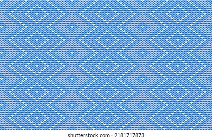 Embroidery Pattern, Knit Classic Background, Vector Aztec Repeat for print, Geometric Diagonal seamless