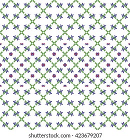 for embroidery pattern, made of pixels. Vector illustration. For the design, printing, textile industry. 