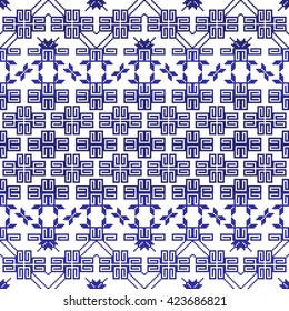 embroidery pattern, made of pixels. Vector illustration. For the design, printing, textile industry.