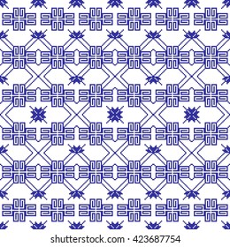 embroidery pattern, made of pixels. Vector illustration. For the design, printing, textile industry.