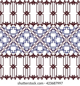 embroidery pattern, made of pixels. Vector illustration. For the design, printing, textile industry.
