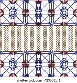 embroidery pattern, made of pixels. Vector illustration. For the design, printing, textile industry.