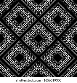  Bordados. El patrón en la tela. Ornamento étnico boho.Fondo impecable. Motivo tribal. Ilustración vectorial para diseño web o impresión.