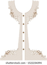Embroidery pattern ready for print tshirt vector design