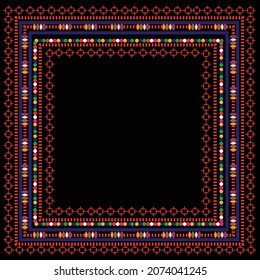 Embroidery pattern traditional folk art 